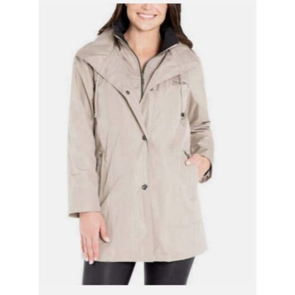 NWT Donatella Womens Trench Jacket Driftwood (Tan) Medium - Picture 1 of 4
